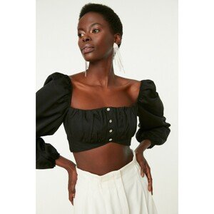 Trendyol Black Collar Detailed Blouse