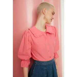 Trendyol Pink Collar Detailed Shirt