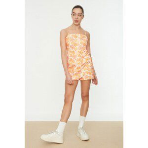 Trendyol Orange Floral Pattern Dress