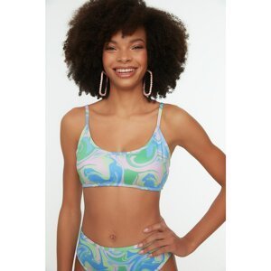Trendyol Multi Color Print Detail Bikini Top