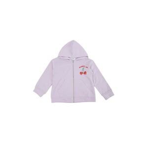 Trendyol Lilac Hooded Zippered Girl Knitted Cardigan