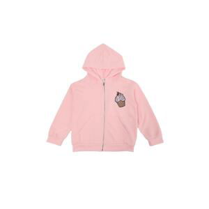 Trendyol Pink Hooded Zipper Girl Knitted Cardigan