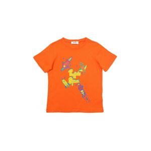 Trendyol Orange Printed Girl Knitted T-Shirt