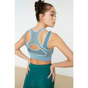 Trendyol Blue Back Detailed Seamless Sports Bra