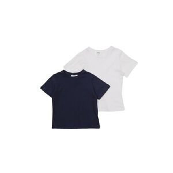 Trendyol Navy Blue-White 2-Pack Boy Knitted T-Shirt