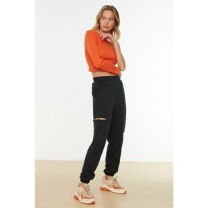 Trendyol Navy Blue Cut Out Detailed Loose Jogger Knitted Sweatpants