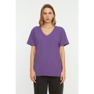 Trendyol T-Shirt - Purple - Oversize