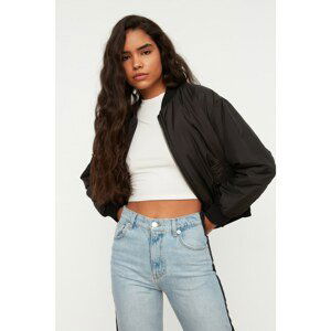 Trendyol Black Oversize Sleeve Pocket Detailed Inflatable Bomber Jacket