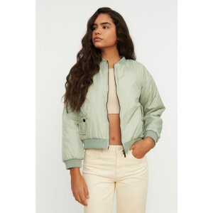 Trendyol Mint Oversize Sleeve Pocket Detailed Inflatable Bomber Jacket