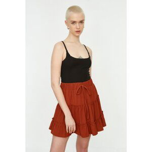 Trendyol Black Strap Corduroy Crop Knitted Singlet