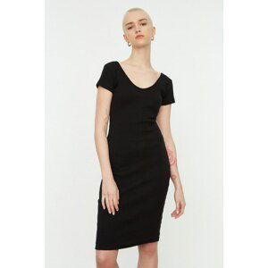 Trendyol Black Bodycon Ribbed Midi Knitted Dress