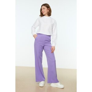 Trendyol Lilac Pocket Rib Detailed Comfortable Woven Trousers