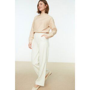 Trendyol White Pocket Rib Detailed Comfortable Woven Trousers