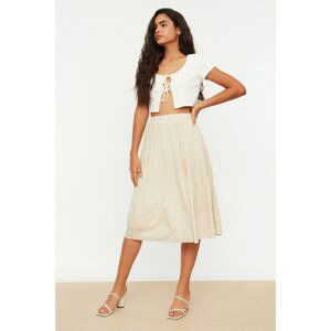 Trendyol Skirt - Beige - Midi