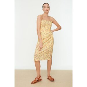 Trendyol Yellow Strap Slit Dress
