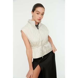 Trendyol Stone Waist Pleated Quilted Inflatable Vest