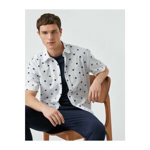 Koton Leaf Printed Short Sleeve Shirt