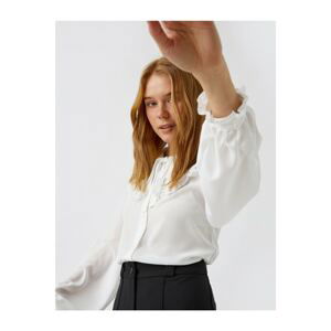 Koton Shirt With Frill Collar Sleeves