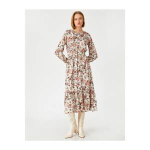 Koton Floral Patterned Midi Dress