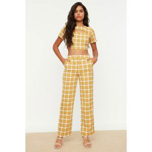 Trendyol Mustard Straight Trousers