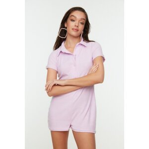 Trendyol Lilac Terry Fabric Jumpsuit
