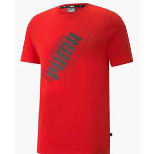 Puma T-Shirt Power Logo Tee High Risk Red - Men