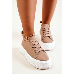 Sneakers On A Massive Platform Beige Suzane