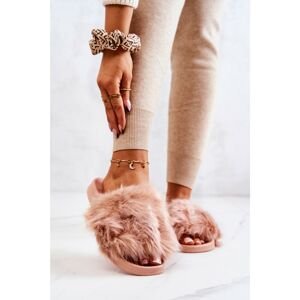 Slippers with fur Rubber dirty Pink Allyson