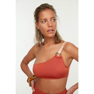 Trendyol Cinnamon One-Sleeve Bikini Top