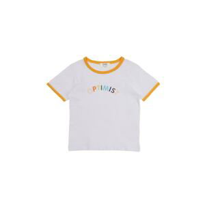 Trendyol White Slogan Embroidered Boy Knitted T-Shirt