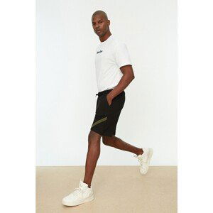 Trendyol Black Men's Regular Fit Paneled Shorts & Bermuda