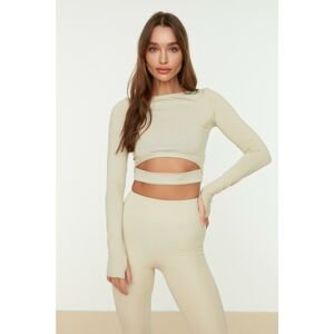 Trendyol Stone Cut Out Detailed Crop Sport Blouse