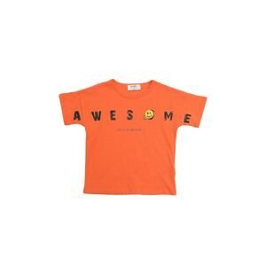 Trendyol Orange Printed Boy's Knitted T-Shirt