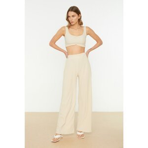 Trendyol Stone Wide Leg Knitted Trousers