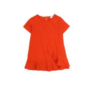 Trendyol Orange Frilly Girl Knitted Dress