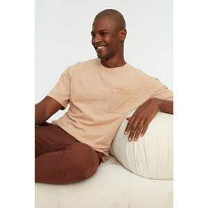 Trendyol Mink Men's Relaxed Fit 100% Cotton Crew Neck Short Sleeve Acid Wash T-Shirt