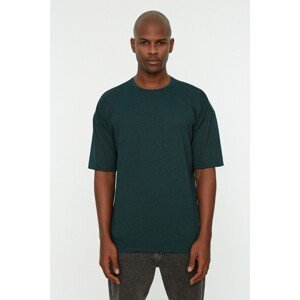 Trendyol Emerald Green Men's Basic Crew Neck Oversize Short Sleeve T-Shirt