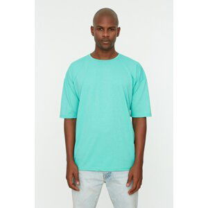 Trendyol Mint Men's Basic Crew Neck Oversize Short Sleeve T-Shirt