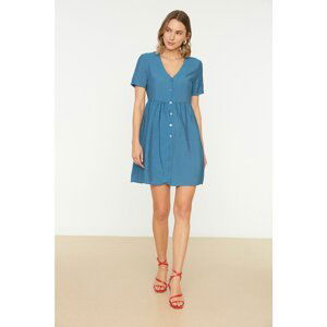 Trendyol Indigo Buttoned Dress