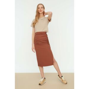 Trendyol Brown Basic Skirt