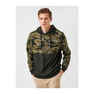 Koton Camouflage Hooded Sweatshirt