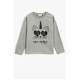 Koton Printed Sweatshirt Crew Neck Cotton