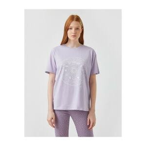 Koton Printed Short Sleeve Cotton T-Shirt