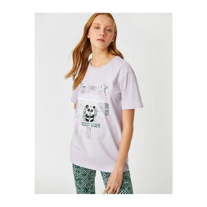 Koton 2yal18947k Women's T-shirt Lilac
