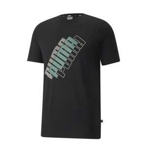 Puma T-Shirt Power Logo Tee Black-mineral - Men