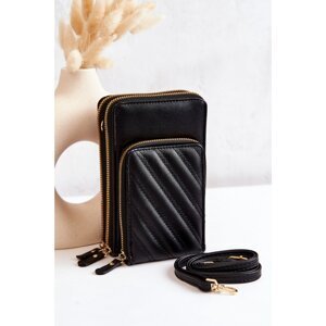 Wallet Handbag 2in1 On Zipper Black Themis