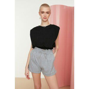 Trendyol Gray Knitted Double Leg Shorts & Bermuda