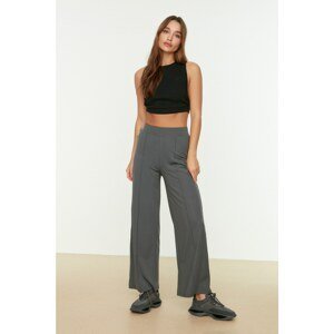 Trendyol Anthracite Wide Leg Sports Trousers