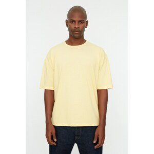 Trendyol Yellow Men's Basic Crew Neck Oversize Short Sleeve TShirt