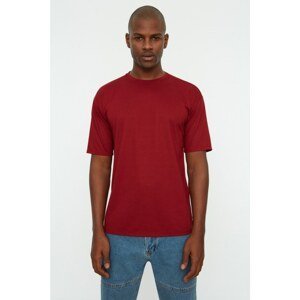 Trendyol Claret Red Men's Basic Relaxed Fit Crew Neck Short Sleeved T-Shirt